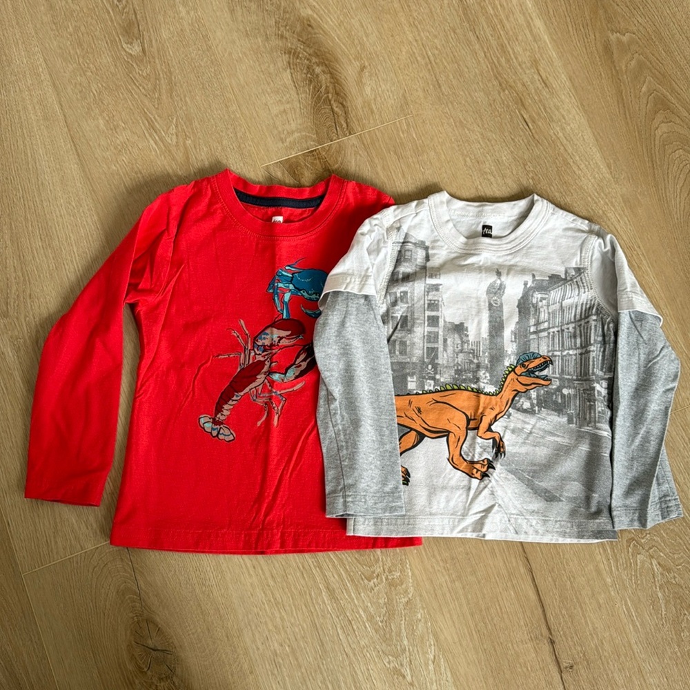 Tea Collection Boys Long Sleeve Shirt Bundle 3T